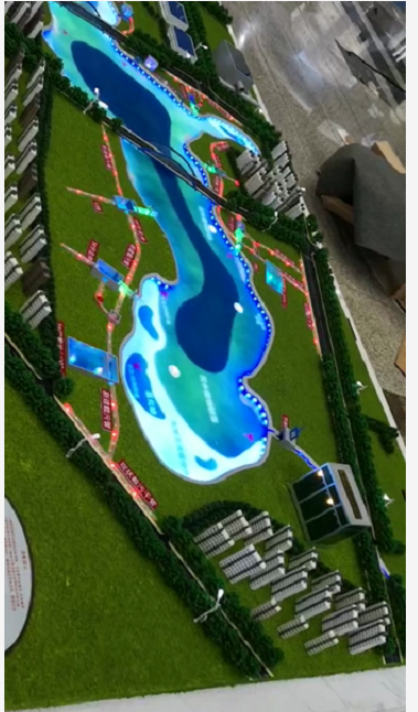 萬(wàn)家湖污水處理系統(tǒng)電子展示沙盤(pán)1